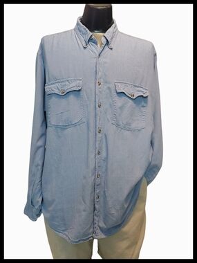 Vintage Club House Members Only Lightweight Denim Casual Button Down